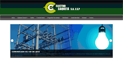 Desktop Screenshot of electrocaqueta.com.co